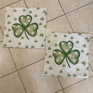 Green Shamrock Pillow Covers